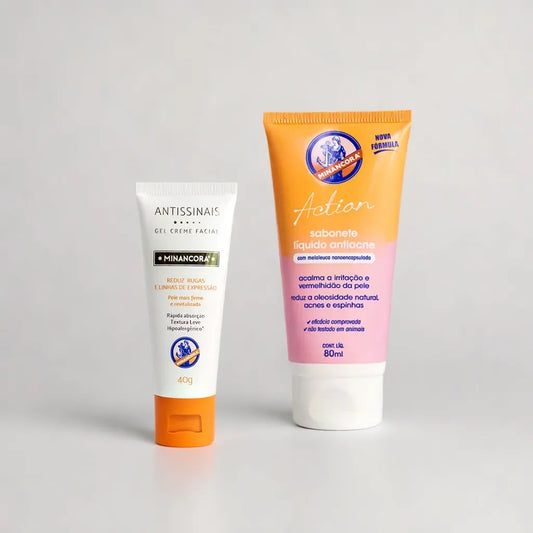 Combo Prevenção: Creme Antissinais + Sabonete Líquido Facial
