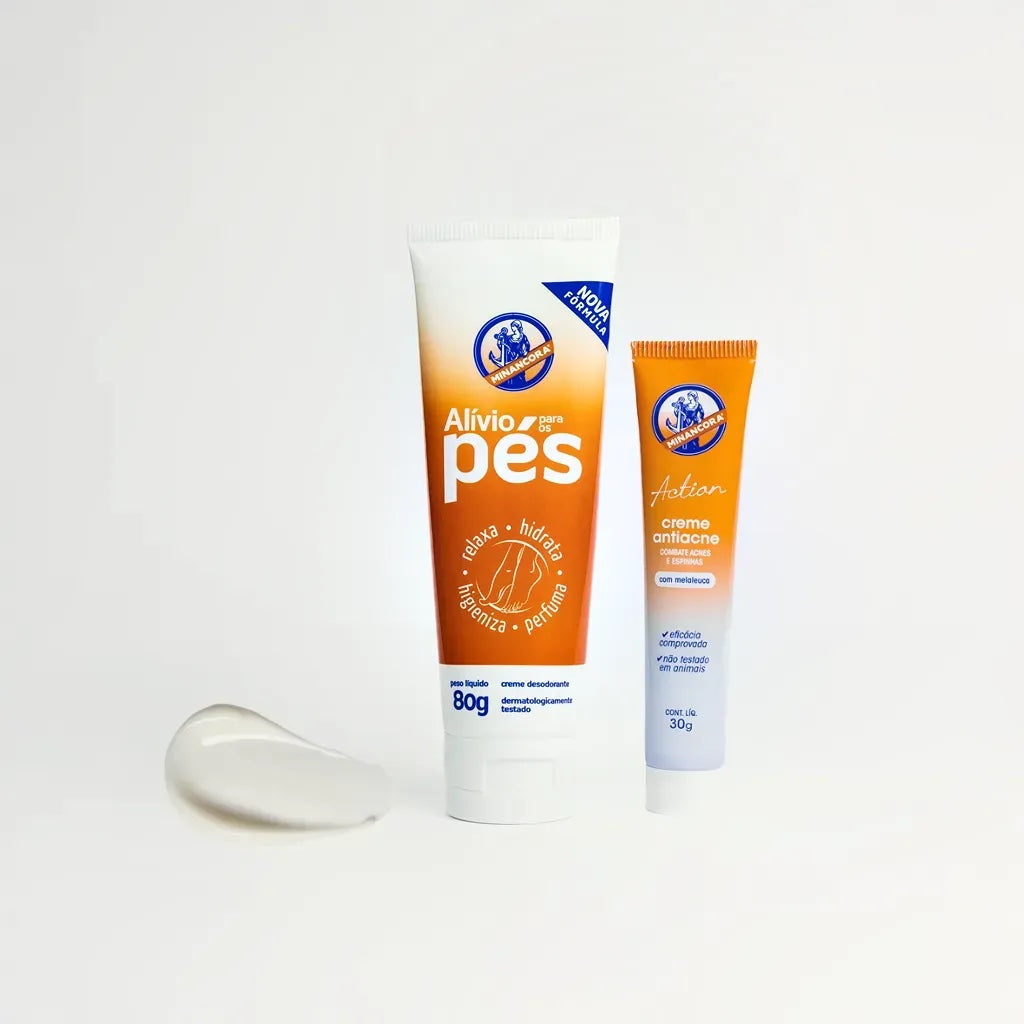 Combo Cuidado Intensivo: Alívio para os Pés + Creme Action